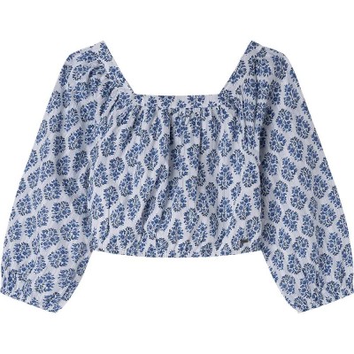 риза,с,дълъг,ръкав,детски,ризи,pepe,jeans,sophie,top,long,sleeve,shirt,white
