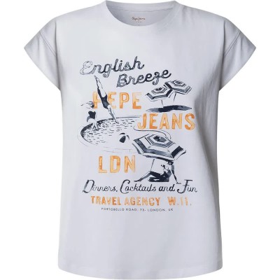 тениска,дамски,тениски,pepe,jeans,valma,short,sleeve,t,shirt,white,(white)