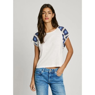 тениска,мъжки,тениски,дамски,тениски,pepe,jeans,verenice,short,sleeve,t,shirt,white,(mousse,white)