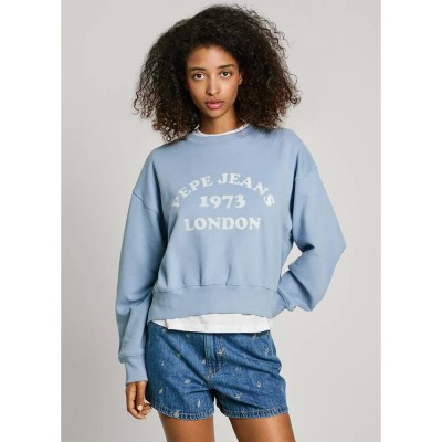 блуза,дамски,блузи,pepe,jeans,venus,sweatshirt,steel,blue,(blue)