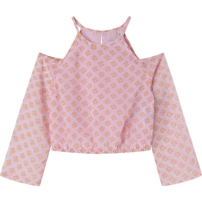 риза,с,дълъг,ръкав,детски,ризи,pepe,jeans,victoria,blouse,long,sleeve,shirt,pink