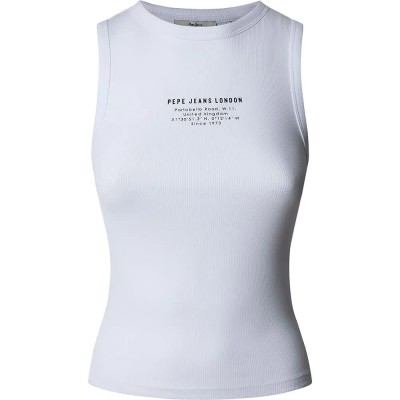 тениска,дамски,тениски,pepe,jeans,viv,sleeveless,t,shirt,white