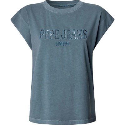 тениска,дамски,тениски,pepe,jeans,vivith,short,sleeve,t,shirt,steel,blue,(blue)