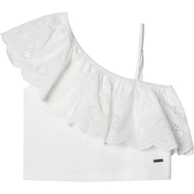 тениска,детски,тениски,pepe,jeans,yvone,sleeveless,t,shirt,white