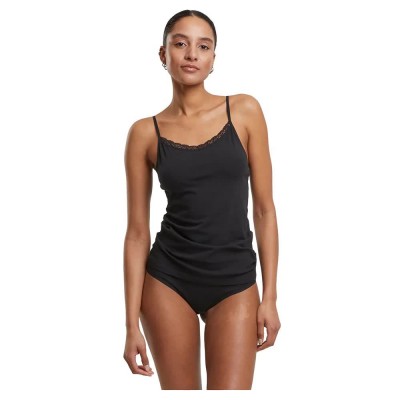 тениска,дамски,тениски,urban,classics,basic,cotton,lace,sleeveless,t,shirt,2,units,black,(black)
