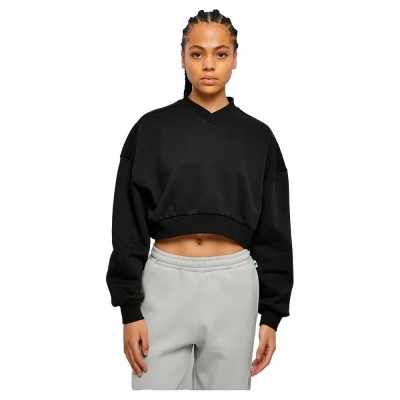 блуза,дамски,пуловери,дамски,плетени,дрехи,urban,classics,cropped,v,neck,sweater,black,(black)