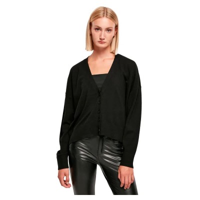 жилетка,дамски,пуловери,дамски,плетени,дрехи,urban,classics,eco,viscose,oversized,cardigan,black
