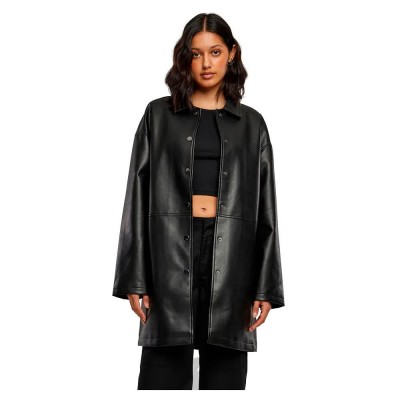 палто,дамски,якета,и,палта,urban,classics,faux,leather,coat,black