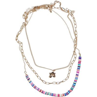 бижутерия,urban,classics,flower,bead,necklace,3,units,golden,(gold)
