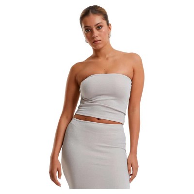 тениска,дамски,тениски,urban,classics,glitter,bandeau,sleeveless,t,shirt,beige,(white,sand)