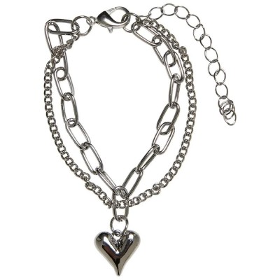 бижутерия,urban,classics,heart,icon,layering,bracelet,silver,(silver)