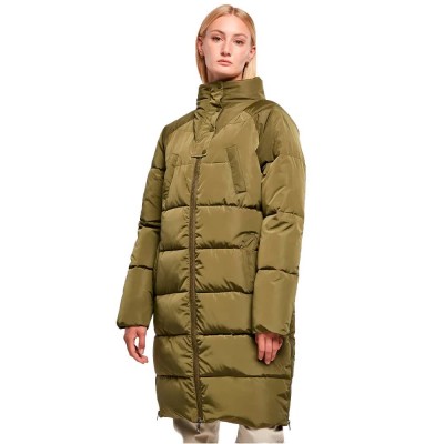 яке,дамски,якета,и,палта,urban,classics,high,neck,puffer,jacket,olive,(green)