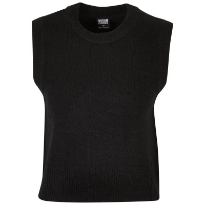 потник,дамски,пуловери,дамски,плетени,дрехи,urban,classics,knit,knitted,vest,black,(black)