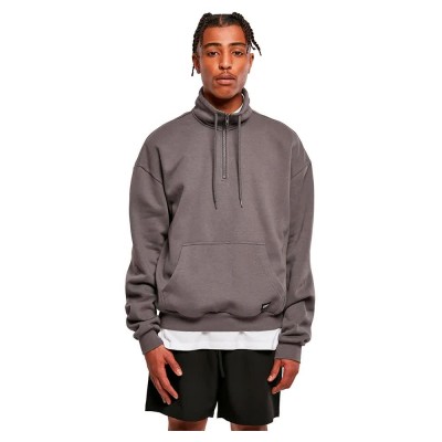блуза,мъжки,пуловери,urban,classics,organic,drawstring,half,zip,sweatshirt,dark,shadow,(grey)