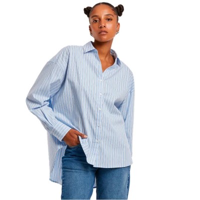 дамски,ризи,urban,classics,oversized,striped,shirt,blue,(powder,blue,white)