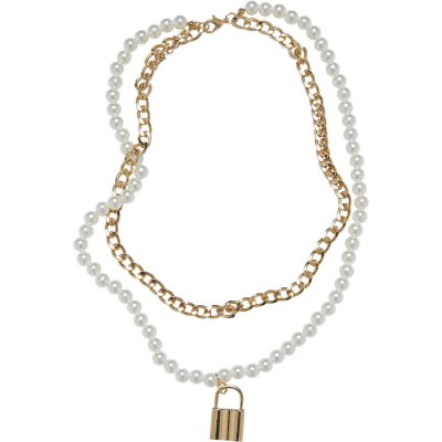 бижутерия,urban,classics,padlock,pearl,necklace,golden,(gold)