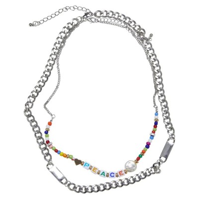 бижутерия,urban,classics,peace,bead,necklace,2,units,silver,(silver)