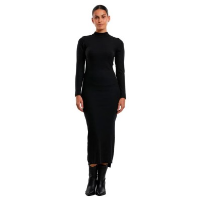 рокля,дамски,поли,и,рокли,urban,classics,rib,mockneck,long,sleeve,midi,dress,black