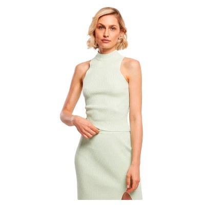 тениска,дамски,тениски,urban,classics,short,rib,knit,turtleneck,sleeveless,t,shirt,light,mint,(green)