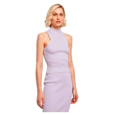 тениска,дамски,тениски,urban,classics,short,rib,knit,turtleneck,sleeveless,t,shirt,lilac,(purple)