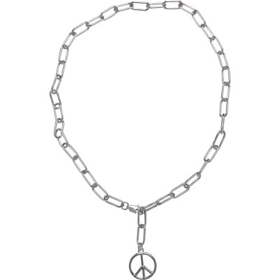 бижутерия,urban,classics,y,chain,peace,pendant,necklace,silver,(silver)