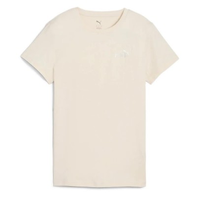 тениска,дамски,тениски,puma,ess,small,no.,1,logo,short,sleeve,t,shirt,alpine,snow,(beige)
