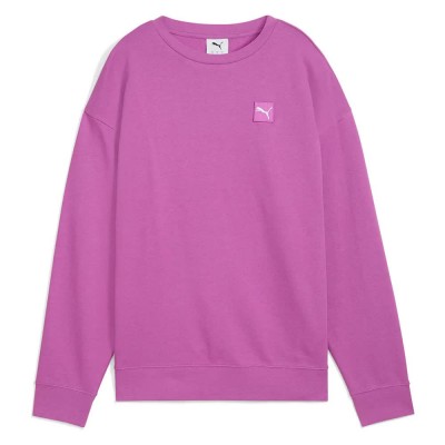 блуза,дамски,блузи,puma,essential,elevated,comfort,sweatshirt,wild,berry,(pink)