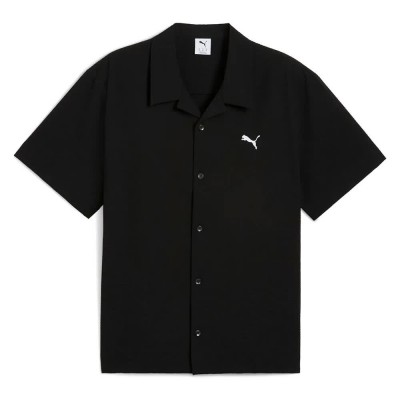 мъжки,ризи,puma,wardrobe,ess,seersucker,relaxed,fit,shirt,black