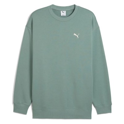 блуза,мъжки,пуловери,puma,wardrobe,essential,relaxed,fit,sweatshirt,green,(green,moon)