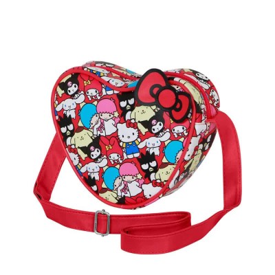 чанта,всички,чанти,karactermania,hello,kitty,friends,heart,handbag,red,(multicolor)