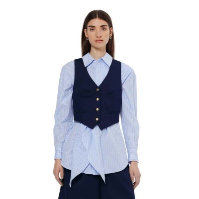 елек,дамски,сака,scotch,&,soda,cross,back,waistcoat,blue,(navy)