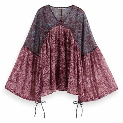 дамски,блузи,дамски,ризи,scotch,&,soda,printed,long,sleeve,blouse,pink