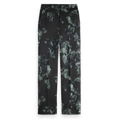 панталони,дамски,панталони,scotch,&,soda,ripple,floral,straight,fit,pants,green
