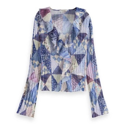 дамски,блузи,дамски,ризи,scotch,&,soda,ruffle,long,sleeve,blouse,multicolor