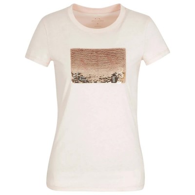 тениска,дамски,тениски,armani,exchange,8nytdl,yj73z,short,sleeve,t,shirt,beige,(vegas)