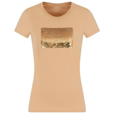 тениска,дамски,тениски,armani,exchange,8nytdl,yj73z,short,sleeve,t,shirt,wood,grain,(orange)