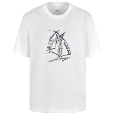 тениска,мъжки,тениски,armani,exchange,xm000273,af10361,short,sleeve,t,shirt,white