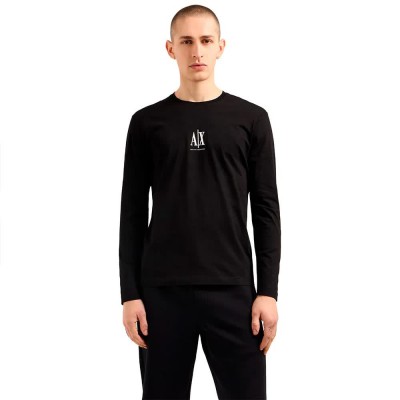тениска,мъжки,тениски,armani,exchange,xm000364,af12308,long,sleeve,t,shirt,black