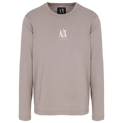 тениска,мъжки,тениски,armani,exchange,xm000364,af12308,long,sleeve,t,shirt,beige