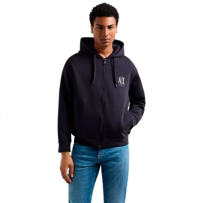 блуза,мъжки,пуловери,armani,exchange,xm000371,af10818,full,zip,sweatshirt,black