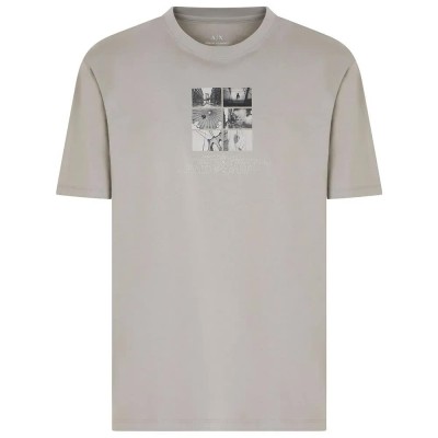тениска,мъжки,тениски,armani,exchange,xm000565,af10356,short,sleeve,t,shirt,neutral,gray,(beige)