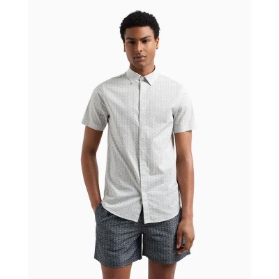риза,с,къс,ръкав,мъжки,ризи,armani,exchange,xm000624,af13184,short,sleeve,shirt,grey
