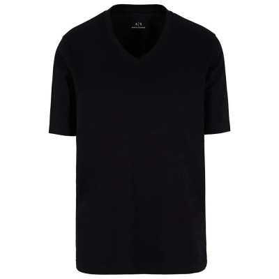 тениска,мъжки,тениски,armani,exchange,xm000727,af10364,short,sleeve,v,neck,t,shirt,black
