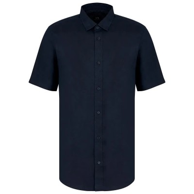 риза,с,къс,ръкав,мъжки,ризи,armani,exchange,xm001223,af14619,short,sleeve,shirt,blue