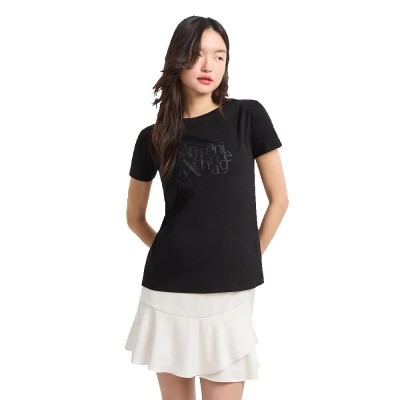 тениска,дамски,тениски,armani,exchange,xw000109,af10359,short,sleeve,t,shirt,black,(black)