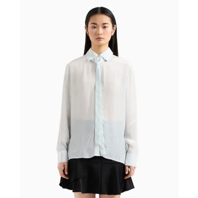 риза,с,дълъг,ръкав,дамски,блузи,дамски,ризи,armani,exchange,xw000148,af10856,long,sleeve,shirt,blue,(reflection)