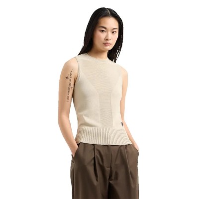 тениска,дамски,тениски,armani,exchange,xw000118,af10352,sleeveless,t,shirt,mirage,(beige)