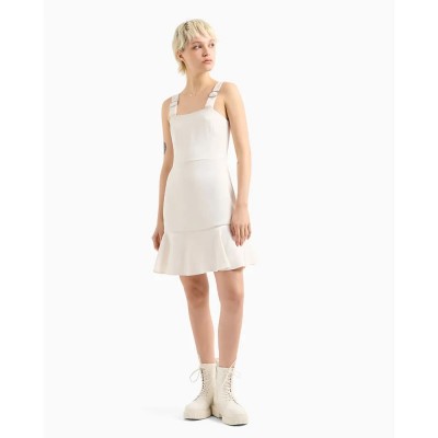 рокля,дамски,поли,и,рокли,armani,exchange,xw000141,af10840,sleeveless,short,dress,white,(iso)