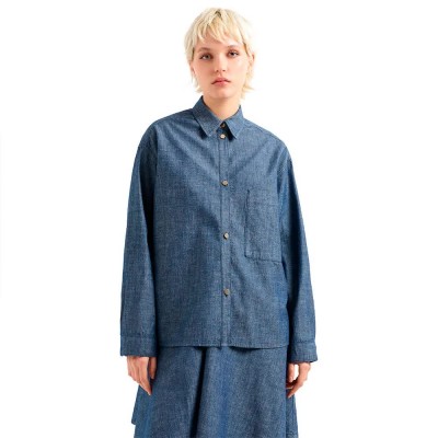 риза,с,дълъг,ръкав,дамски,блузи,дамски,ризи,armani,exchange,xw000202,af12895,long,sleeve,shirt,medium,blue,denim