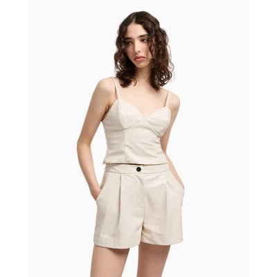 къси,панталони,дамски,панталони,armani,exchange,xw000423,af12807,shorts,beige